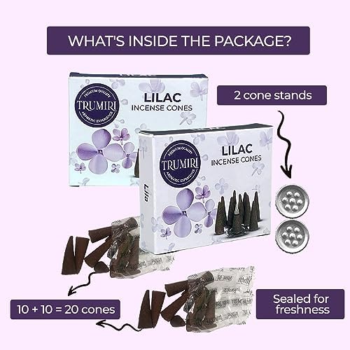 Lilac Incense Cones - 20 Cone Incense - Dual Pack