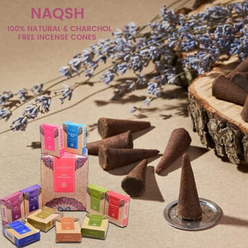 NAQSH Hand Rolled Incense Cones for Meditation and Relaxation