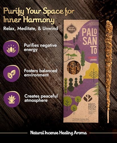 4pcs Wildly Harvested Palo Santo Lavender Incense Sticks