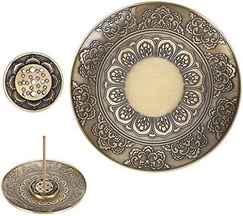Luxurious Bronze Lotus Incense Holder with 9 Holes