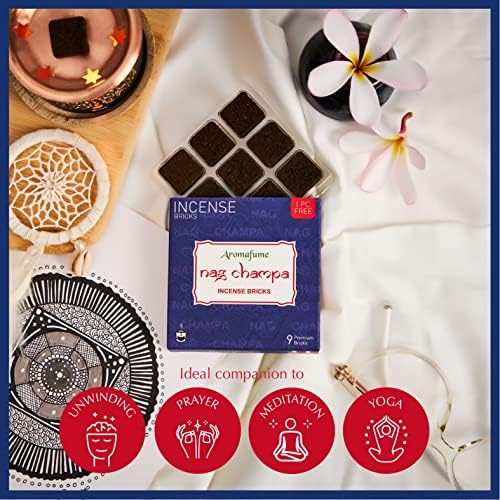 Aromafume Nag Champa Incense Bricks Refill Pack 3x9