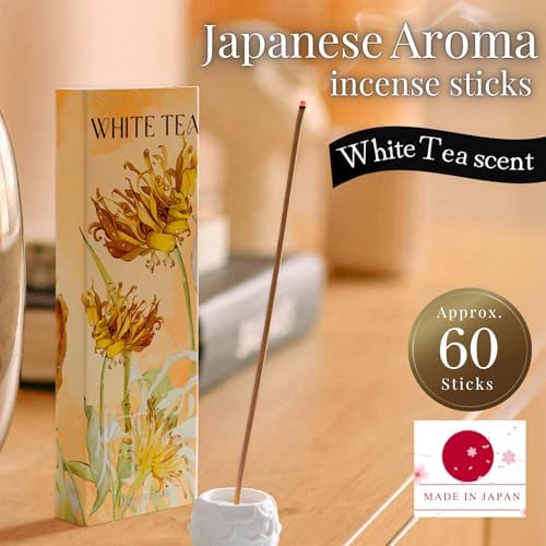 Japanese White Tea Jasmine Musk Grapefruit Incense Sticks 60pcs