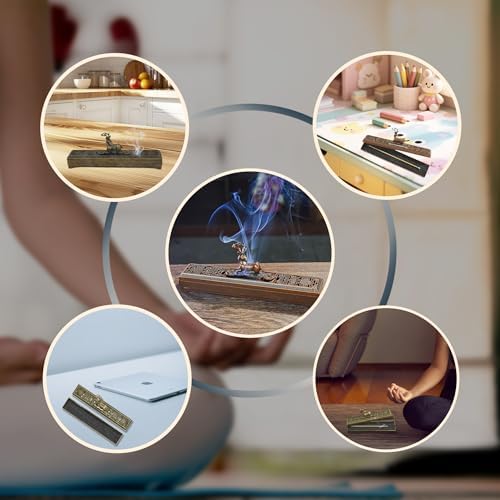 Windproof Copper Incense Holder - Chinese Style for Sticks Up to 55 Inches