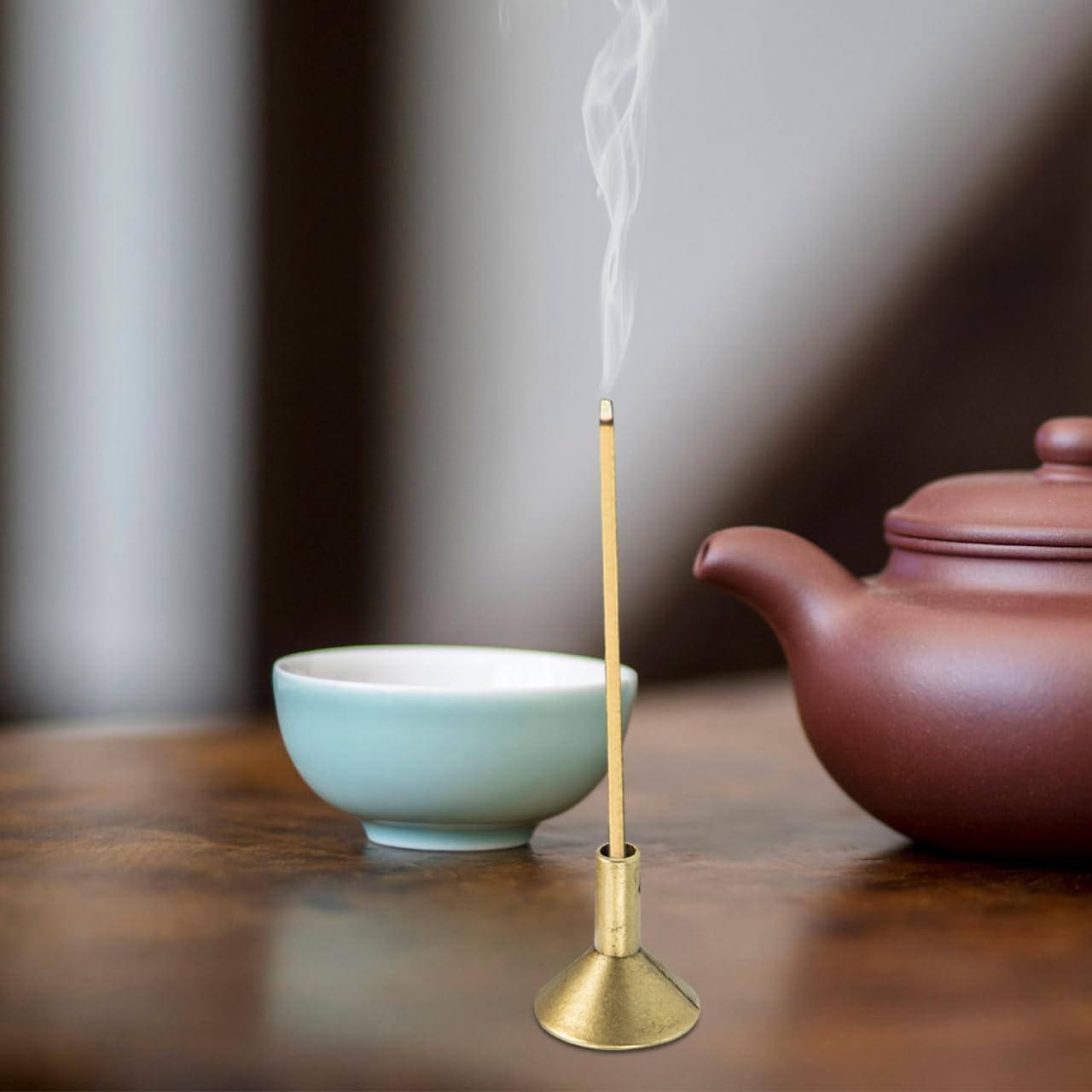 HANABASS 50PCS Brass Incense Holder for Home Decor Meditation Yoga Room Fragrance Decoration