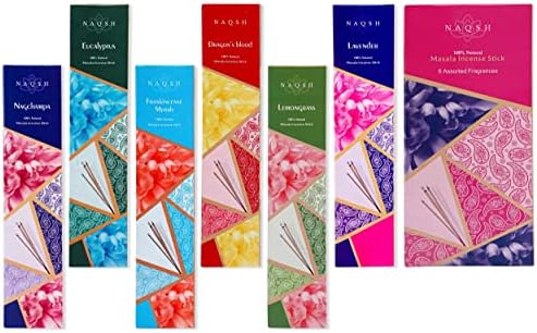 Naqsh Premium Hand-Rolled Incense Sticks Assorted 6 Pack