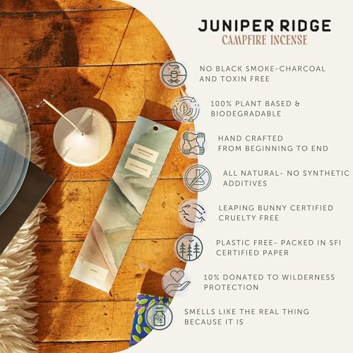 Juniper Ridge Natural Campfire Incense Sticks - 20 Count