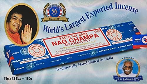 GeoFossils Satya Sai Baba Nag Champa Incense Sticks Pack of 12