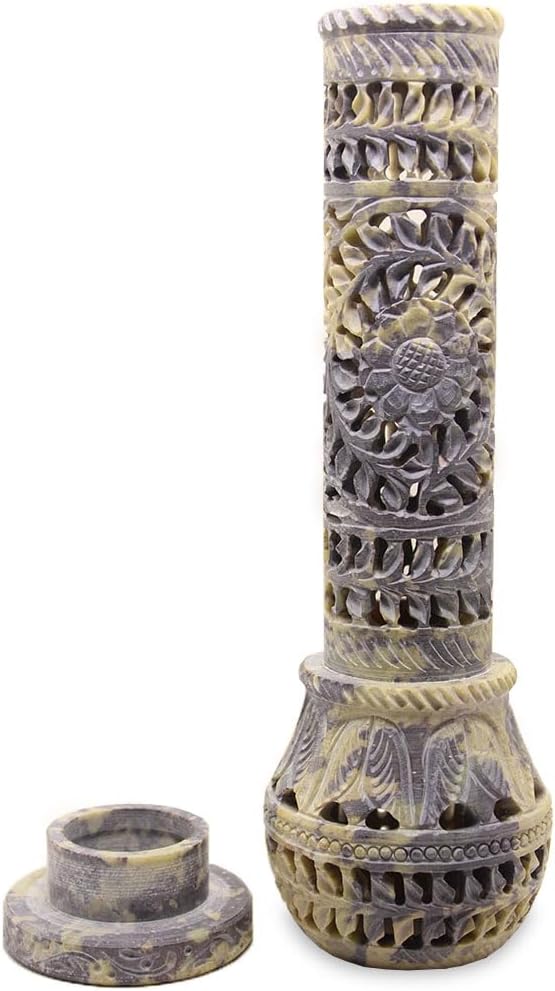 Handmade Carving Soapstone Incense Holder Tower