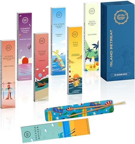 Raajsee Natural Incense Sticks Set of 6 with Holder