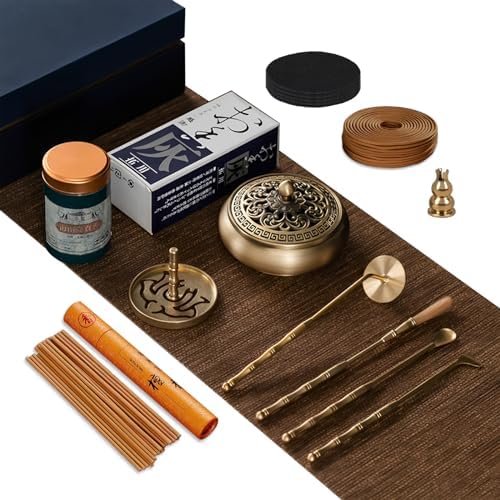 Yawlsow 17Pcs Incense Burner Kit for Meditation and Yoga