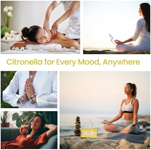 Satya Citronella Incense Sticks 15gmx12 Pack with Raajsee Holder