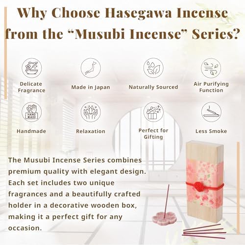 Hasegawa Japanese Sakura Incense Set 2 Varieties 30 Sticks