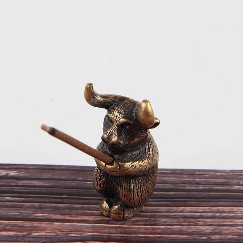 4Pcs Zodiac Incense Holders Mini Animal Stick Alloy Metal Crafts