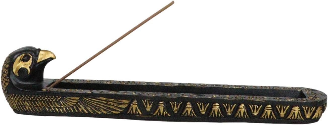 Egyptian God of the Sky Horus Falcon Incense Burner Figurine