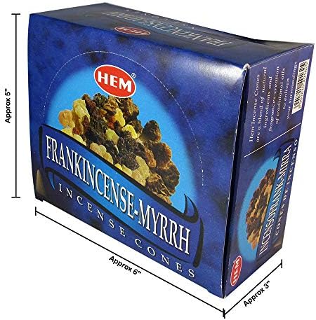 HEM Frankincense and Myrrh Incense Cones 120 Cones 12 Packs