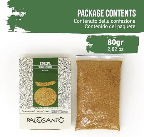 PALOSANTO - Palo Santo Incense Powder - 80Gr - Natural Stress Relief