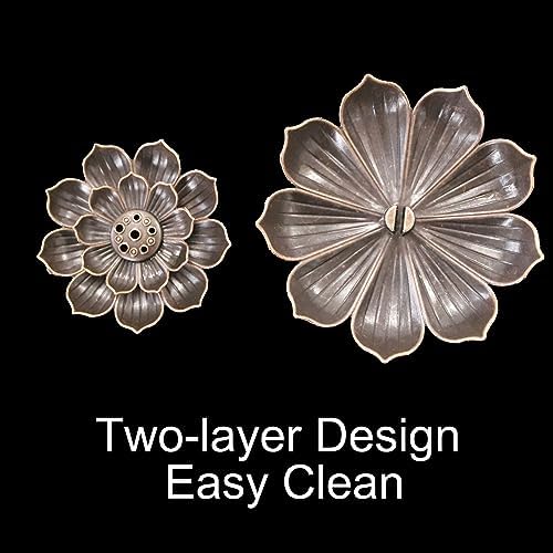 HIPASLO Incense Holder Burner 2 Pack Bronze