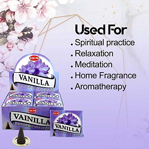 HEM Vanilla Incense Case of 12 Boxes 10 Cones Each