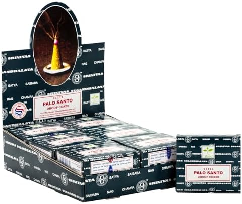 Satya Sai Baba Palo Santo Natural Masala Incense 144 Dhoop Cones in 12 Boxes