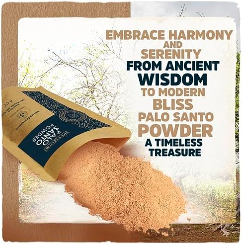 OLA BLUE Palo Santo Powder 4oz Natural from Peru for Smudging and Meditation