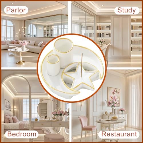 4 in 1 Ceramic Incense Holder for Sage and Palo Santo