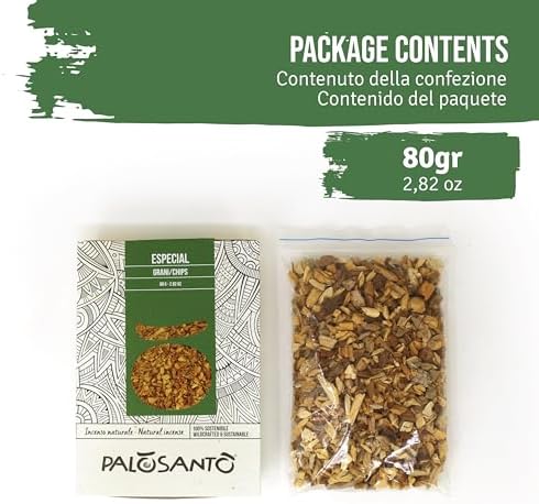 PALOSANTO Natural Incense Grains - 80g for Meditation Yoga
