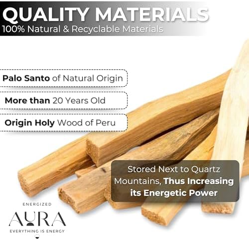 5 Palo Santo Sticks with Holder for Meditation
