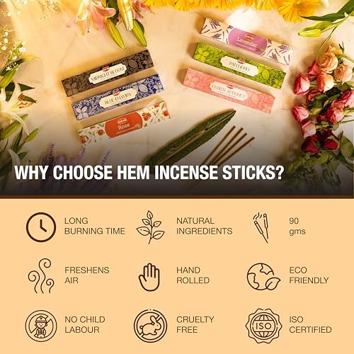 Hem Assorted Incense Sticks Variety Pack 6 Flavors