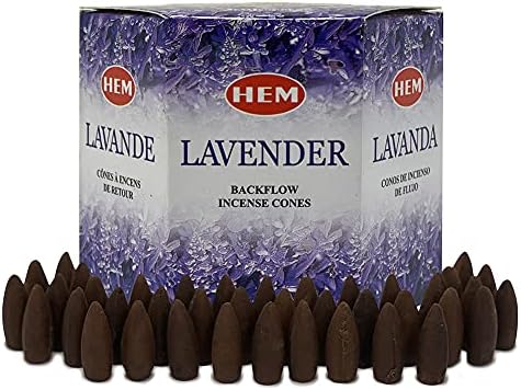 TRUMIRI Lavender Incense Cones 40 Pack for Waterfall Fountain