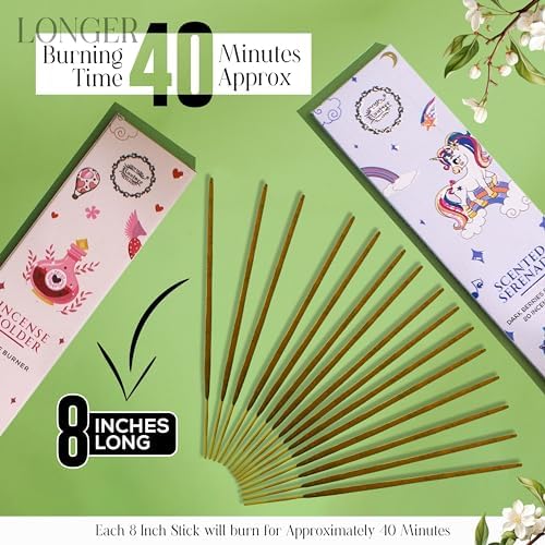 Raajsee Natural Incense Sticks Variety Pack - 120 Sticks 6 Scents Organic Non Toxic Boho Gift Set