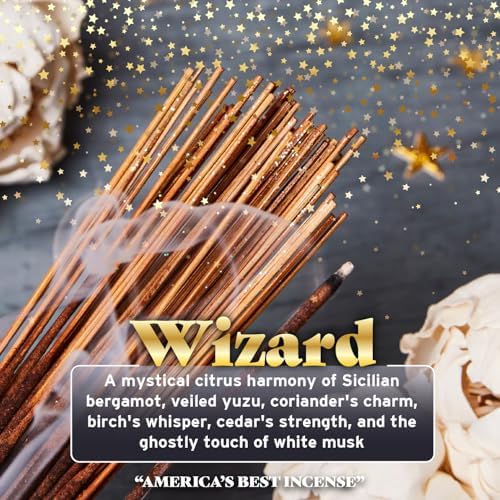 Wild Berry Incense Sticks - Wizard - Citrus with Yuzu and Cedar - 100 Count
