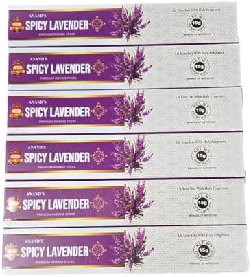 Anands Spicy Lavender Incense Sticks Pack of 12
