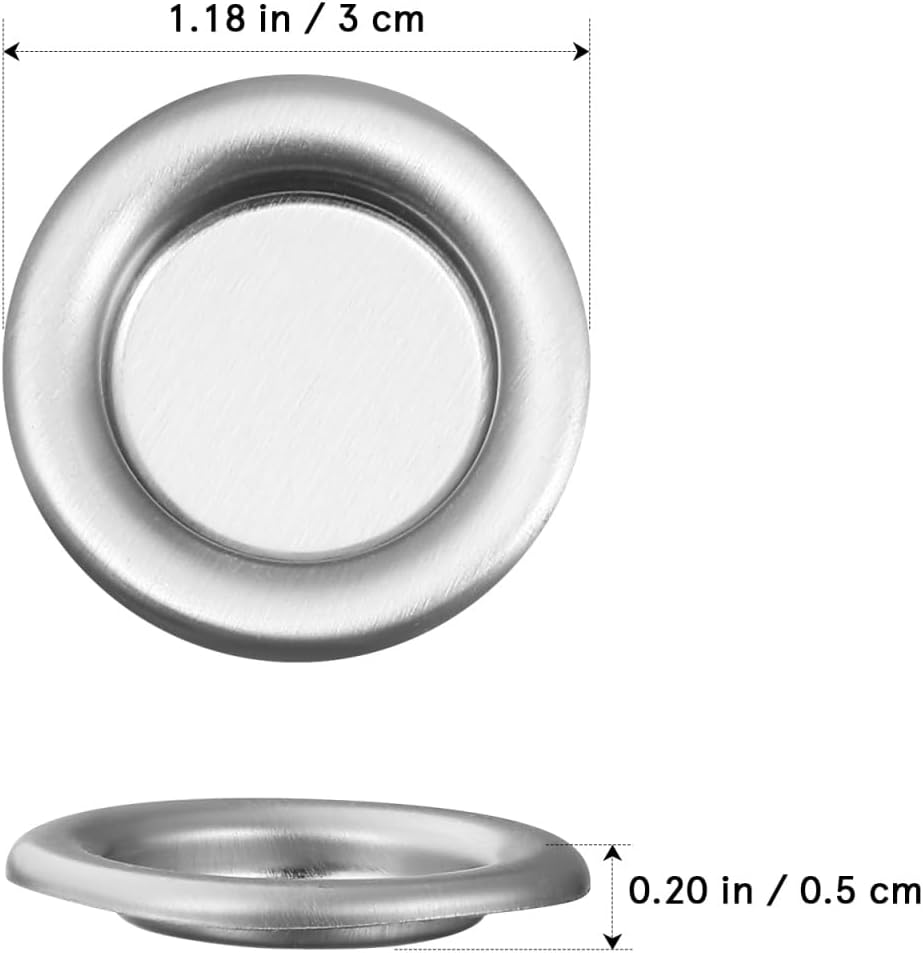 POPETPOP 50Pcs Tower Incense Trays - Silver Metal Plates for Home Decor