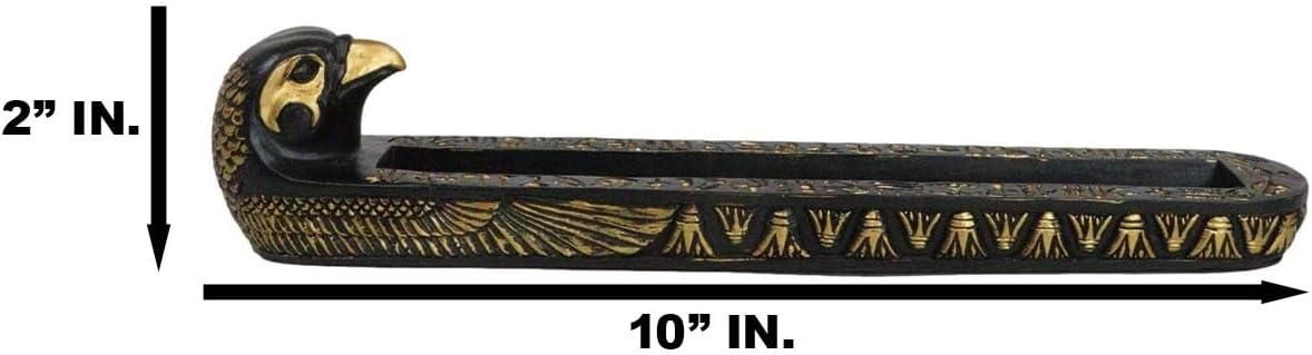 Egyptian God of the Sky Horus Falcon Incense Burner Figurine