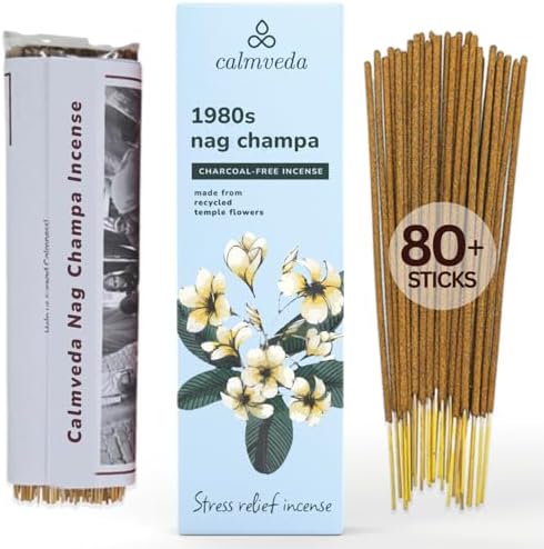 Calmveda 1980s Nag Champa Incense Sticks 80 Sticks