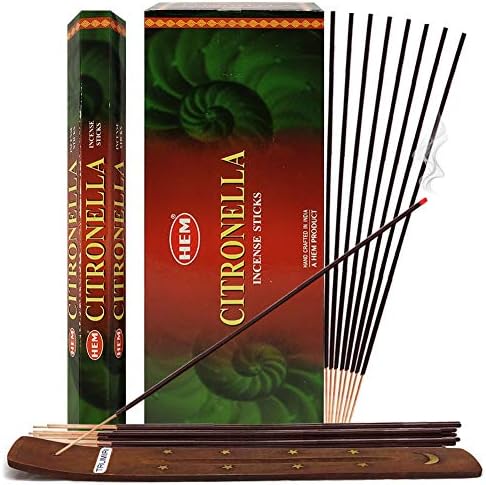 Citronella Incense Sticks and Holder Bundle