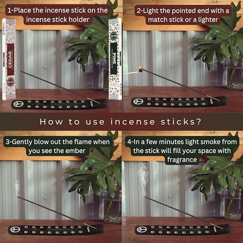 Trumiri Organic Incense Sticks - 40 Pack 20 Cedar 20 Pine
