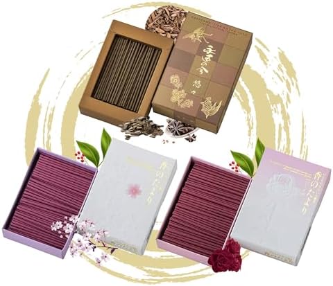 Hasegawa Japanese Low Smoke Mini Incense 3-Pack 140g