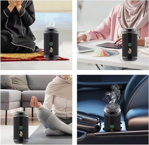 Electric Incense Burner Portable USB Rechargeable for Car and Home