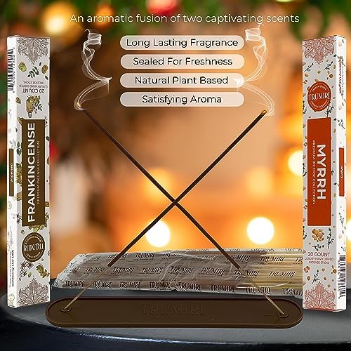 Trumiri Incense Sticks - 40 Pack 20 Frankincense 20 Myrrh