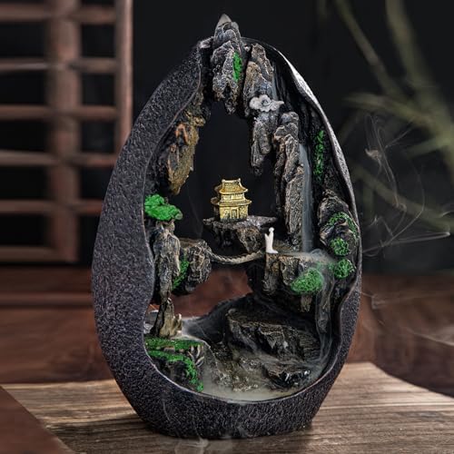 Mountain Waterfall Incense Burner with 50 Cones