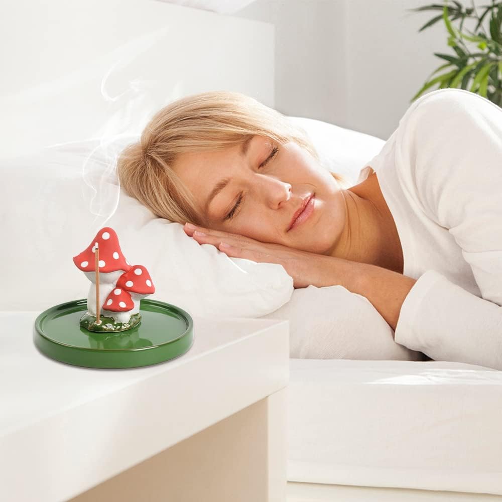Mushroom Incense Holder with 30 Sticks