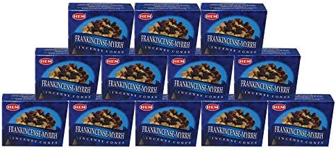 HEM Frankincense and Myrrh Incense Cones 120 Cones 12 Packs