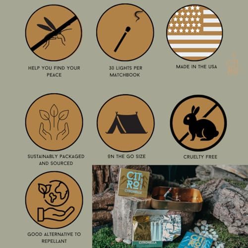 Citro Citronella Scented Matches - Outdoor Use