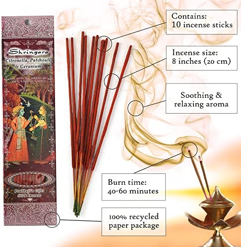 Prabhujis Gifts Shringara Incense Sticks - 3 Packs of 10