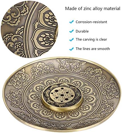 Luxurious Bronze Lotus Incense Holder with 9 Holes