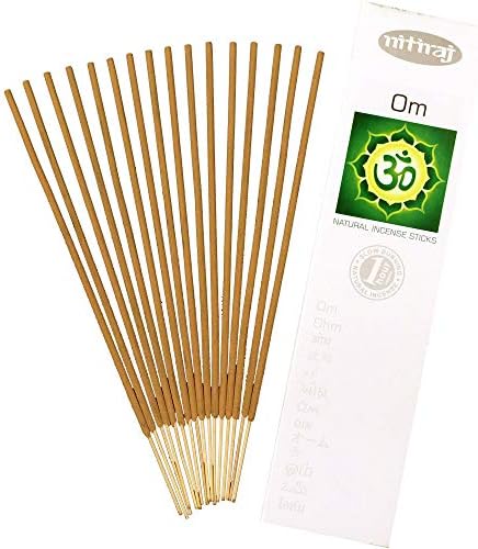 Nitiraj Platinum Natural Incense Sticks 1 Hour 2 Pack Om