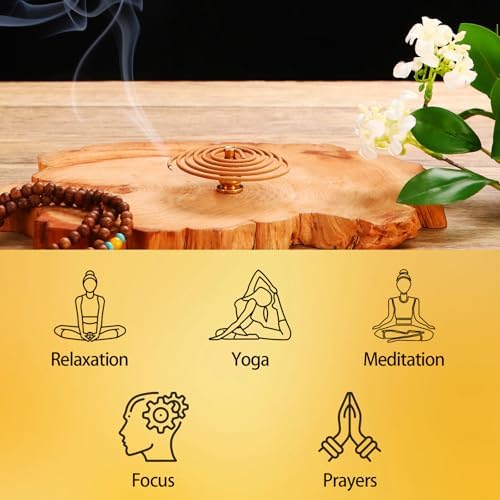 RELCHANE Incense Coils with Brass Holder 240pcs Set