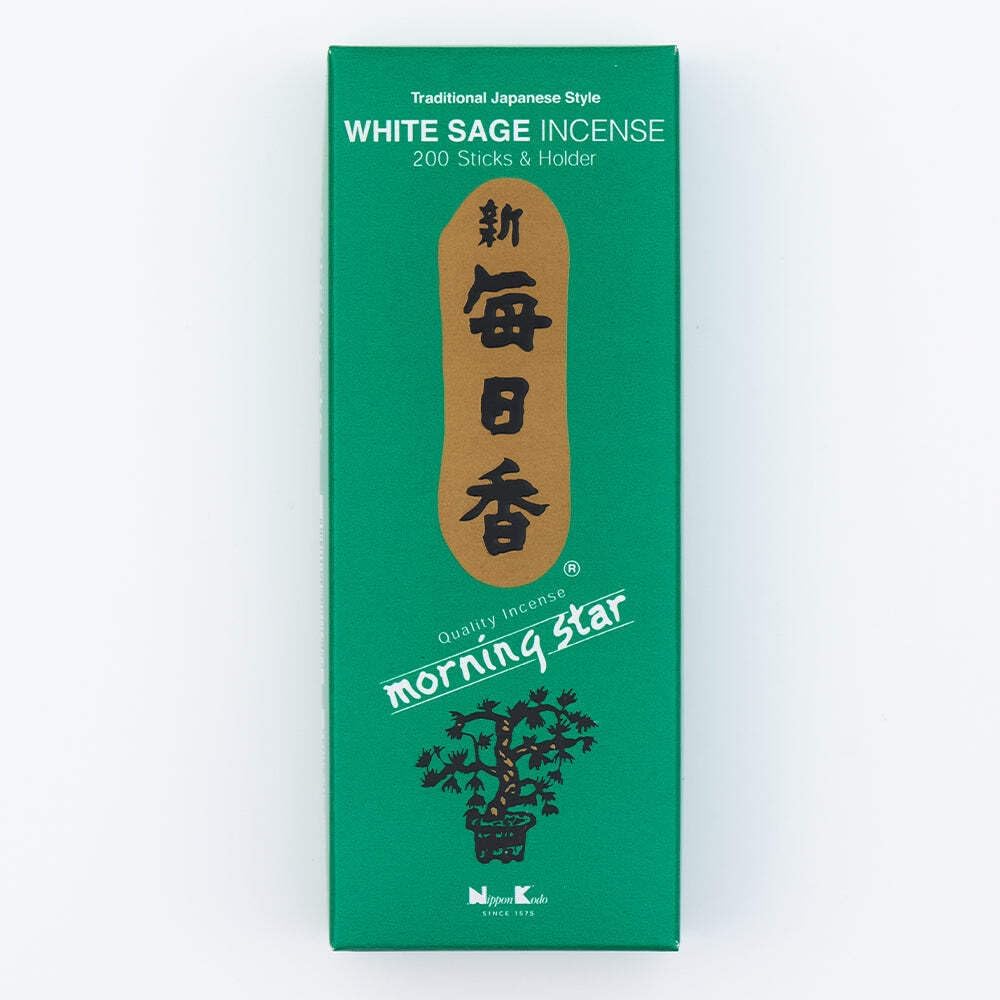 Morning Star Sage 200 Sticks and Holder by Nippon Kodo