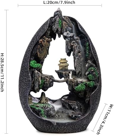 Mountain Waterfall Incense Burner with 50 Cones